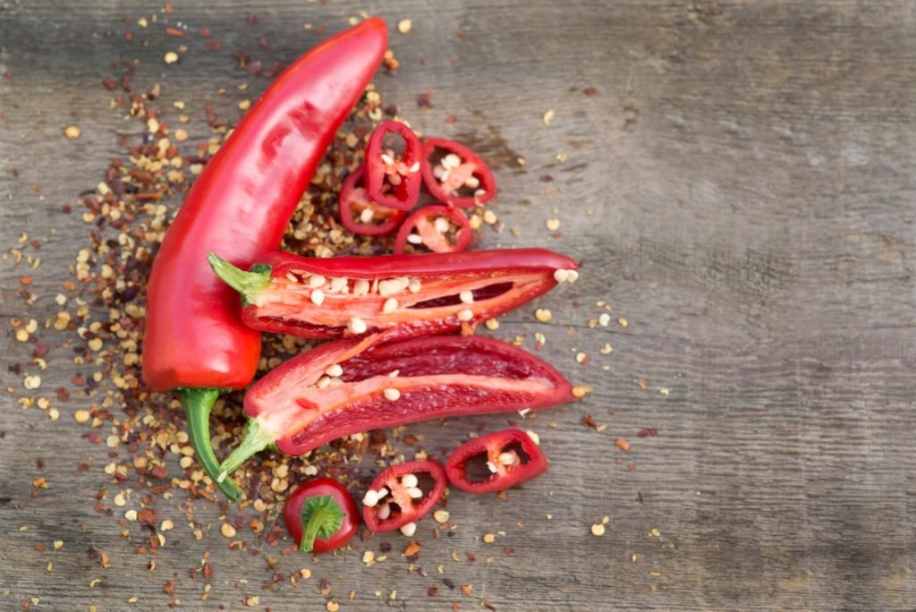 red cayenne peppers